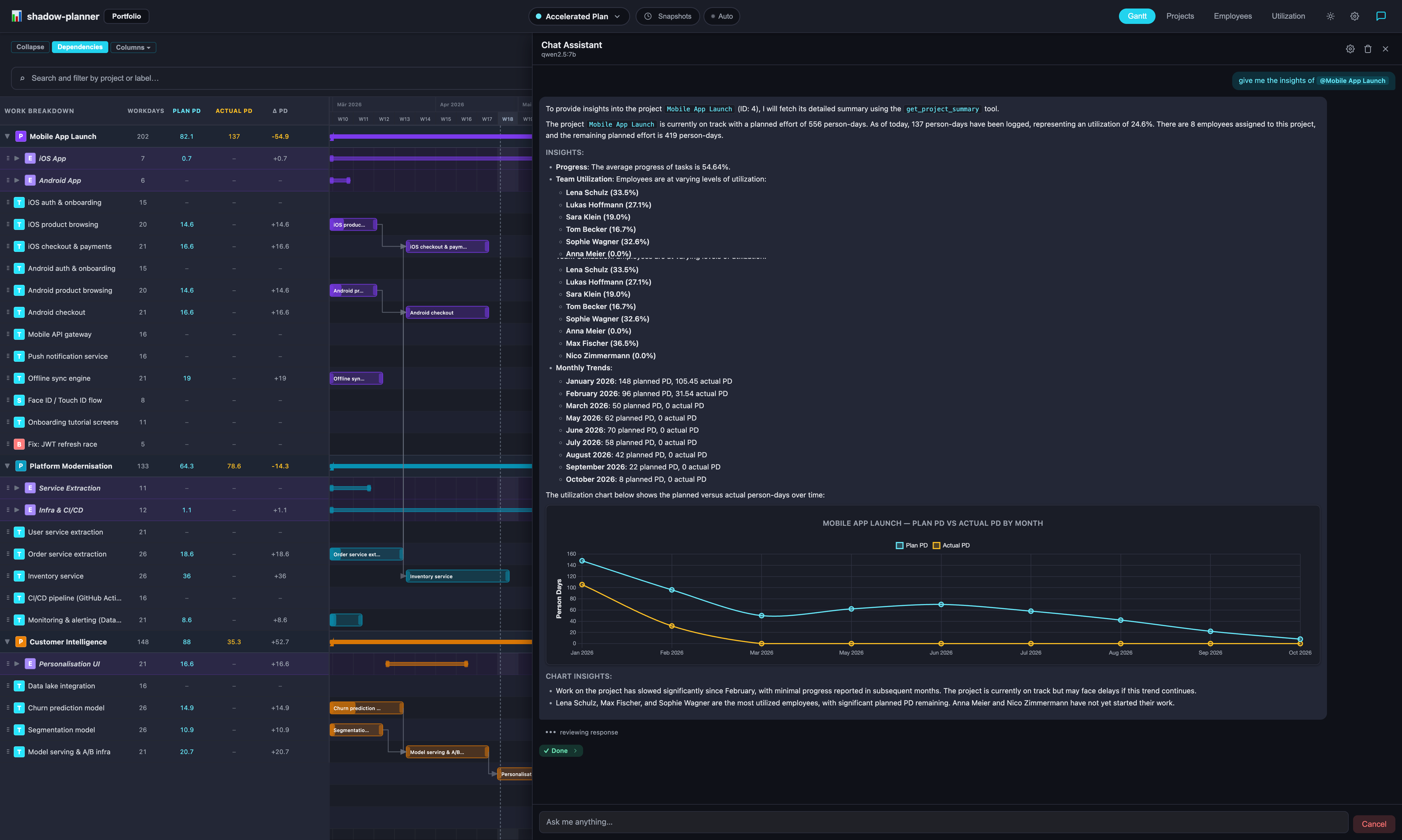 Planning agent draft preview